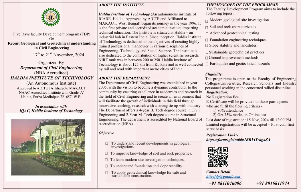 Recent Geological and Geotechnical understanding in Civil Engineering