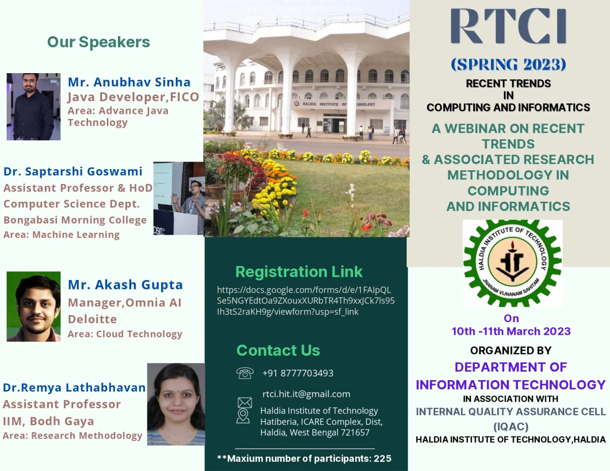 Recent Trends in Computing and Informatics