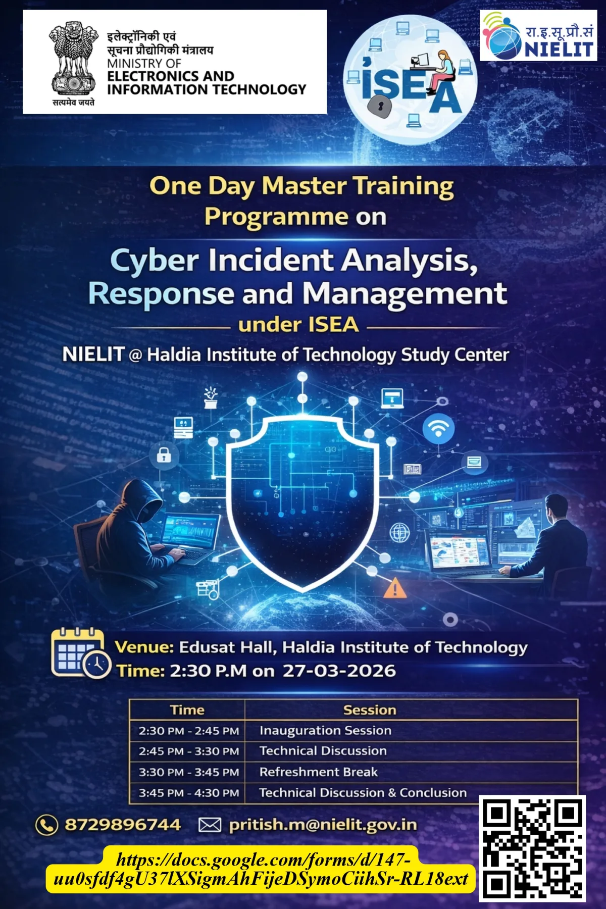 One Day Master Training Programme on "Cyber Incident Analysis, Response and Management"
